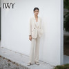 IWY/春季米白色西装套装宽松显瘦慵懒风韩版设计感两件套微喇裤装C13310+P33310 商品缩略图4