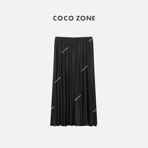 COCO ZONE气质显瘦a字百褶裙设计感法式半身裙24C10082 商品图1