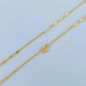 足金999.9 蝴蝶链间杨桃项链间款项链杂花链(AF010XL00049)预售产品下单后不退款不退货不换货不补差价