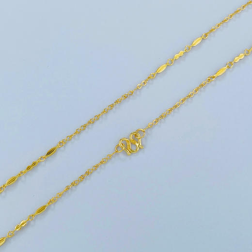 足金999.9 蝴蝶链间杨桃项链间款项链杂花链(AF010XL00049)预售产品下单后不退款不退货不换货不补差价 商品图0