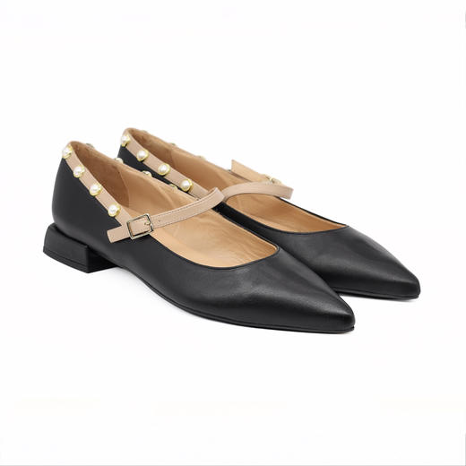 #断码特价37码#西班牙原产优雅舒适经典MaryJane玛丽珍款女款船鞋5704黑色 商品图7