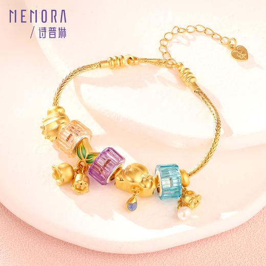 等一朵花开 铃兰-侧耳铃听 黄金足金挂坠吊坠女款转运珠MEMORA诗普琳HP648401 商品图1