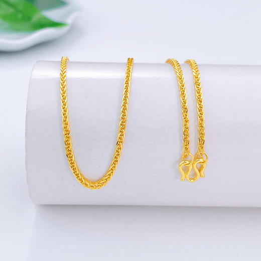 【限时克减128元】足金999.9 方肖邦链项链(XL00013-14)补差价）补差价）预售产品下单后不退款不退货不换货不补差价 商品图1