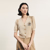 谜底V领针织开衫女士2024年夏季新品文艺风章仔绣花上衣242MZ0850 商品缩略图0