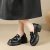 ZHR则则时尚亮面厚底乐福鞋女鞋2024春季新款休闲两穿百搭小皮鞋 商品缩略图6