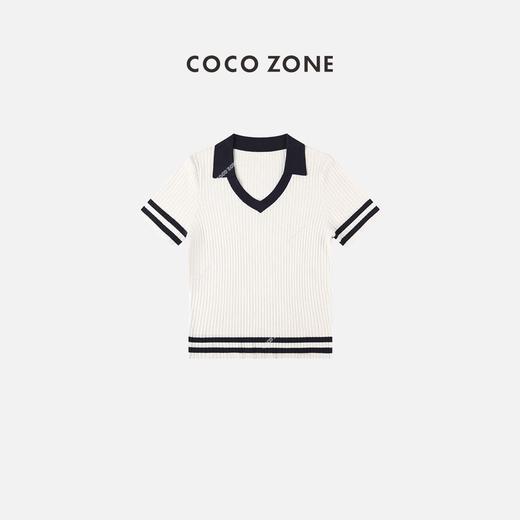 COCO ZONE 新款时尚短袖针织上衣 23C18164 商品图0