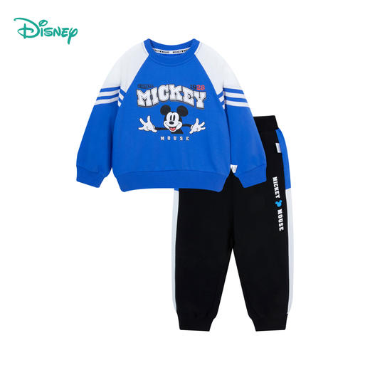 【纯棉撞色米奇套装】24春款透气男童运动休闲卫衣卫裤两件套ZD1DT014 商品图7