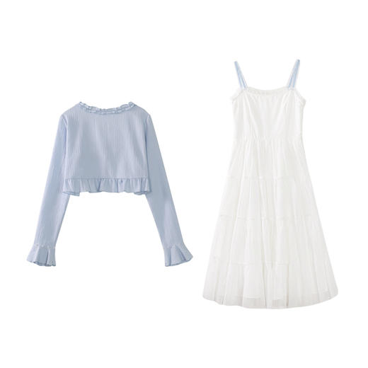 鹿向南《美术馆日记》初春连衣裙女2024新款法式气质显瘦穿搭 商品图1