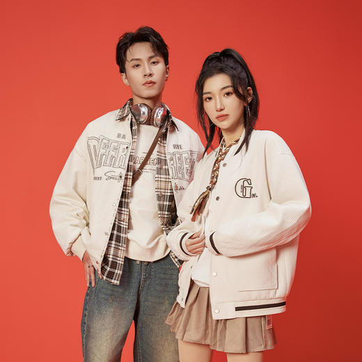 【新品上新】HX 春秋季棒球领茄克衫外套S105411040101/02 商品图1