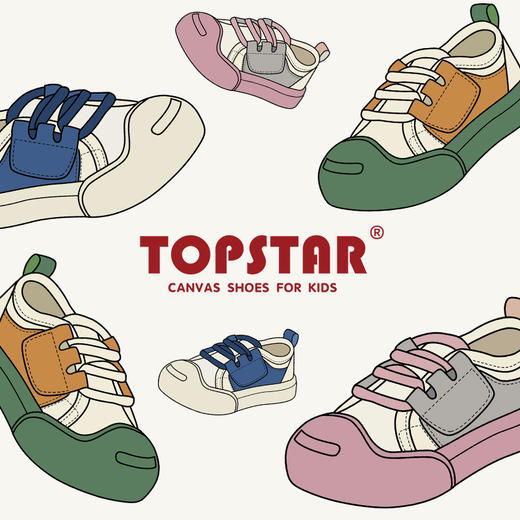 TOPSTAR2024春季新款软底儿童运动帆布鞋2041 商品图2