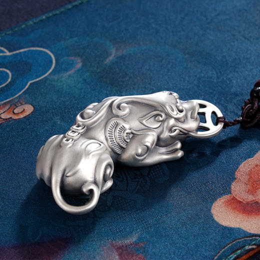 子佩集S999银【万事亨通】手把件【SBJ348-1】貔貅纯银2403 商品图4