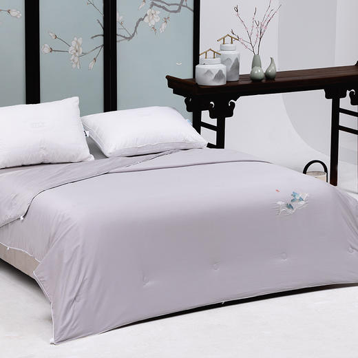 多喜爱 传奇丝路水洗蚕丝夏被（蜀葵粉/雾山灰）cs 商品图1