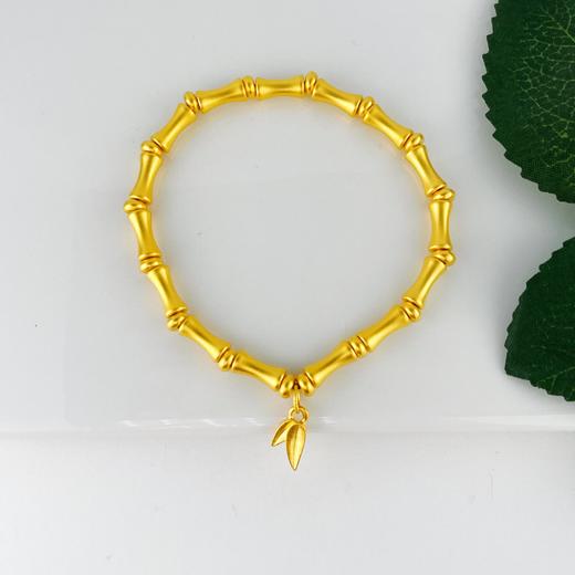 【限时克减128元】足金 3D硬金国风竹节手串（周长约17-18cm）(V3DSC00001)（预售产品下单后不退款不退货不换货不补差价（预售产品下单后不退款不退货不换货不补差价 商品图0