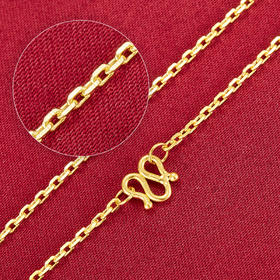 足金999.9 黄金十字项链(XL00042-04)补差价）补差价）预售产品下单后不退款不退货不换货不补差价