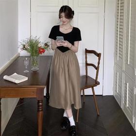 【H商品推广】七夕-法式温柔拼接连衣裙