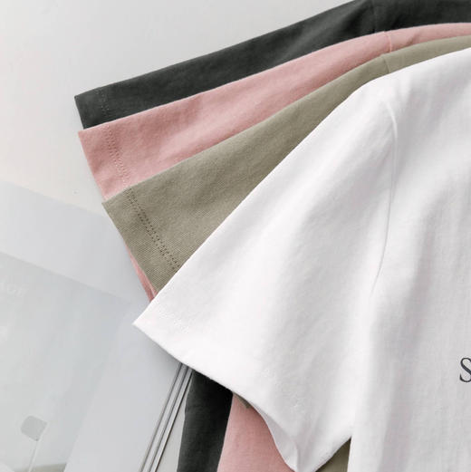 女士100%纯棉随性休闲T恤 商品图6