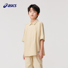 ASICS/亚瑟士童装2024夏季新款男童吸湿速干防晒遮热休闲短袖T恤