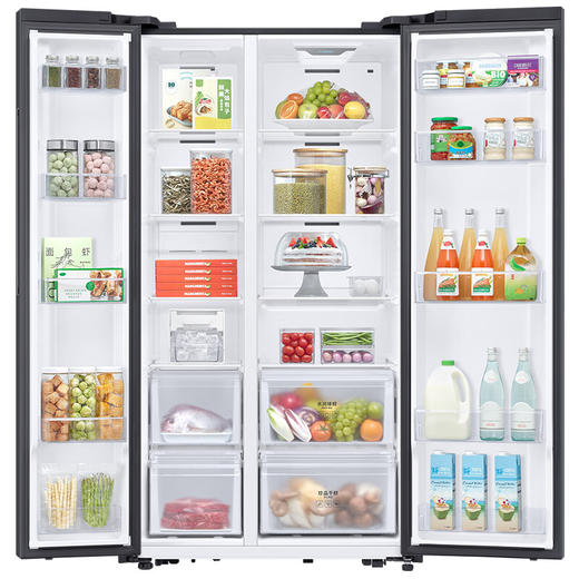 【24年新品】三星（SAMSUNG）654升三星AI神冰箱 双开门冰箱一级能效AI节能家用无霜冰箱超大容量RS62DG50B8B1SC 浩瀚黑 商品图4