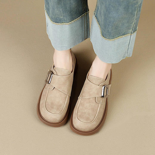 ZHR则则复古优雅英伦单鞋女2024春季新款时髦百搭舒适耐磨小皮鞋 商品图6