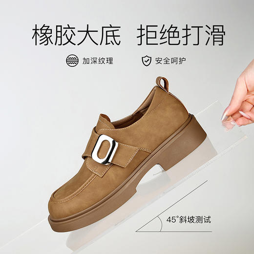 ZHR则则复古优雅英伦单鞋女2024春季新款时髦百搭舒适耐磨小皮鞋 商品图11
