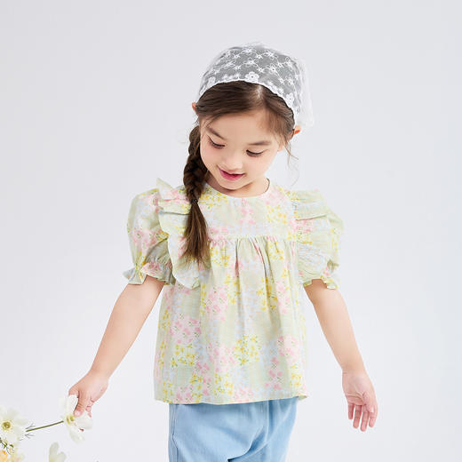 笛莎Deesha 女童2024年新款时尚衬衫 商品图0