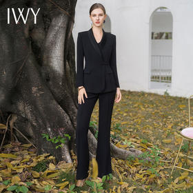 IWY/高端新中式国风黑色西装套装醋酸春修身高级感西服外套女CP2078