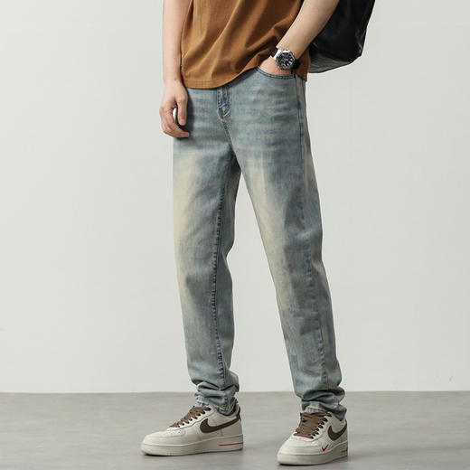 【新款DQ】大依优型大码潮款直筒牛仔裤长裤男舒适休闲简约百搭加肥加大男装裤子 商品图2