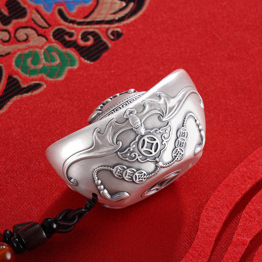 子佩集S999银【招财进宝】手把件【SBJ675】纯银元宝2403 商品图3