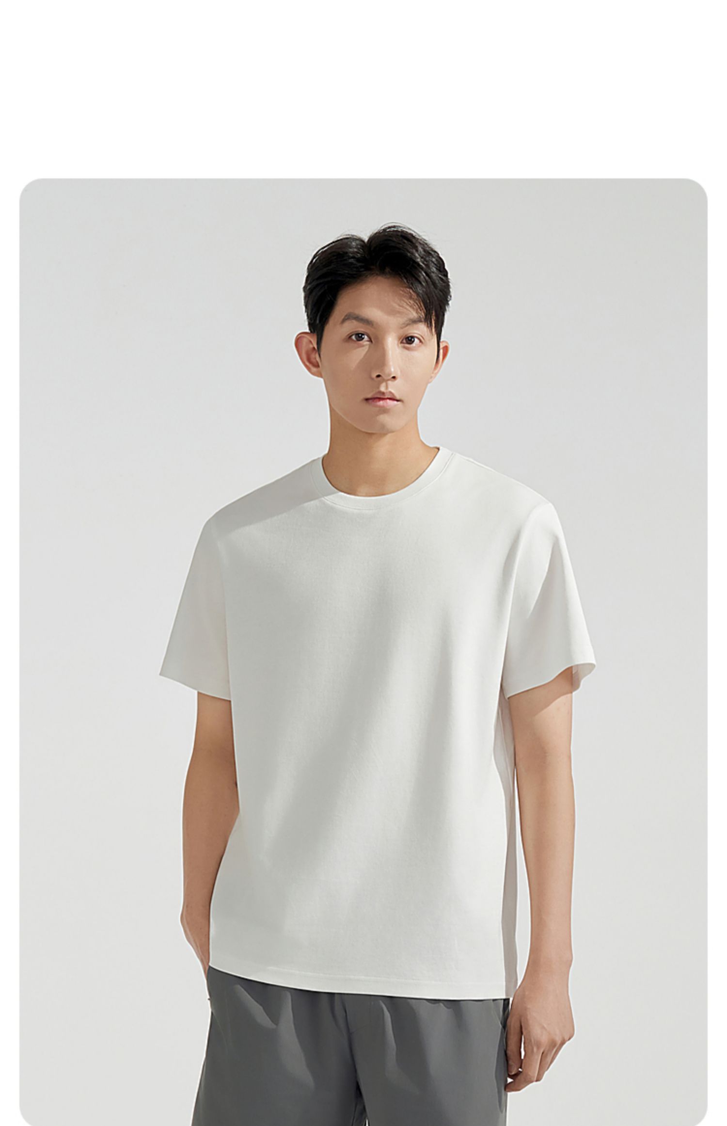 波司登2024年新款男士短袖夏季t恤纯棉百搭圆领上衣休闲 b40222107