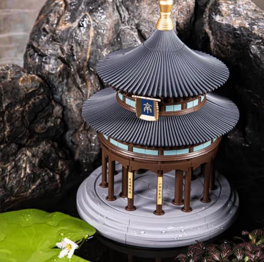 ONEBOT 千年榫国潮营造积木 重檐亭 商品图5