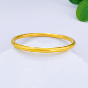 【限时克减128元】足金 无氰5D空心磨砂面光圈手镯素圈手镯(V5DSZ00001-2)（预售产品下单后不退款不退货不换货不补差价）（预售产品下单后不退款不退货不换货不补差价）