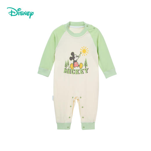 迪士尼经典米奇印花24春款男童肩开连体衣纯棉舒适哈衣抱衣爬爬服ZD1DL005 商品图8