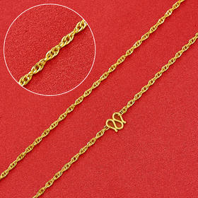 【限时克减128元】足金999.9 绞丝项链(XL00010-03)补差价）补差价）预售产品下单后不退款不退货不换货不补差价