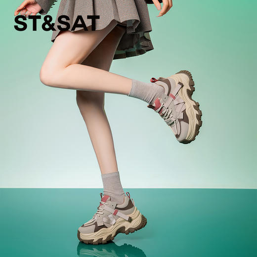 星期六潮酷撞色厚底老爹鞋SSC1112713 商品图8