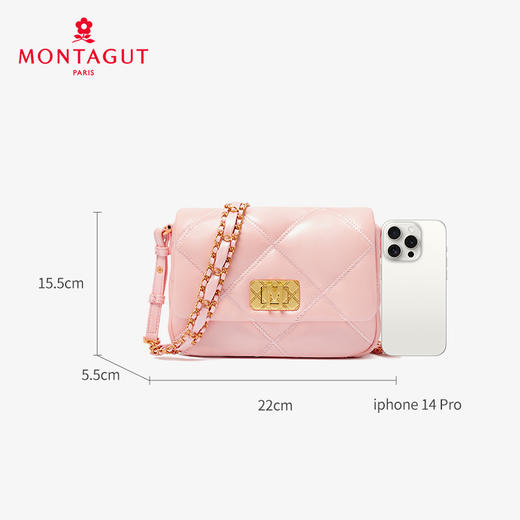 春夏新色梦特娇优雅珍珠法式小香风斜挎包【高级羊皮系列】 商品图4