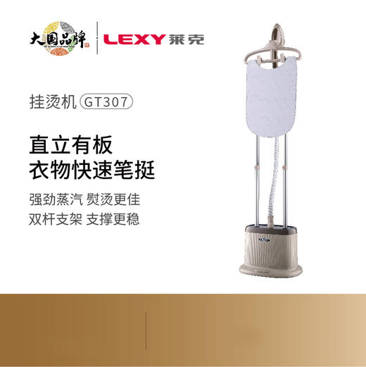 LEXY莱克挂烫机家用电熨斗双杆大蒸汽高温杀菌手持挂式两用手持杀菌熨烫板  GT307 商品图0