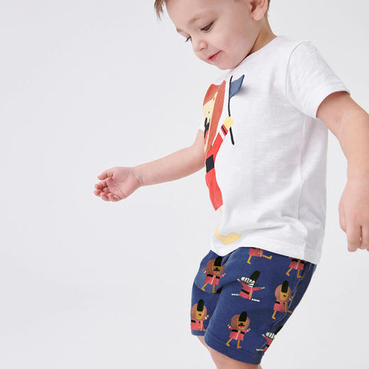 【图案呆萌有趣 舒适又百搭】Little mave短袖套装2023夏季新款欧美童装卡通可爱针织男童套装 商品图1