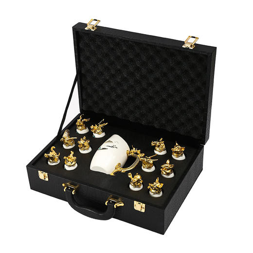 新中式十二生肖白酒杯酒具套装陶瓷小酒杯礼盒白酒分酒器烈酒杯子 商品图1