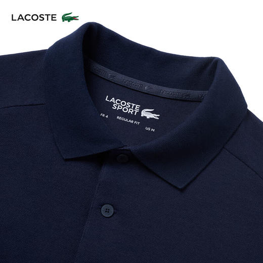 Lacoste法国鳄鱼男装新款纯色简约修身商务休闲短袖翻领Polo衫DH9309-10 商品图5