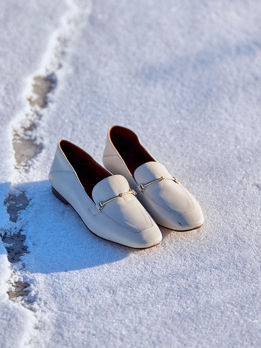 faytobe马衔扣金属乐福鞋24春款通勤乐福鞋多色一脚蹬女精致百搭单鞋 商品图1