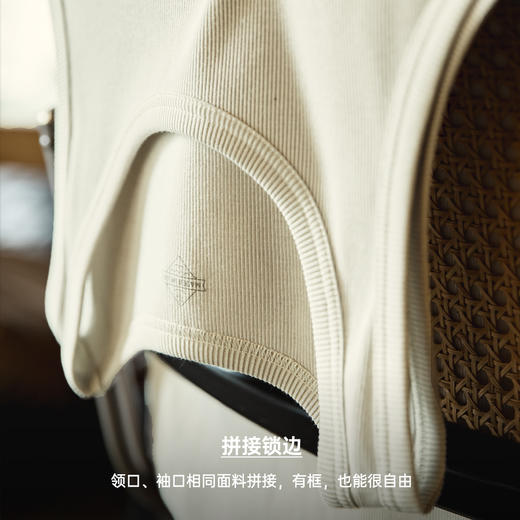 工装优选复古白色棉健身背心运动老头汗衫跨栏重磅螺纹坎肩打底男 商品图3