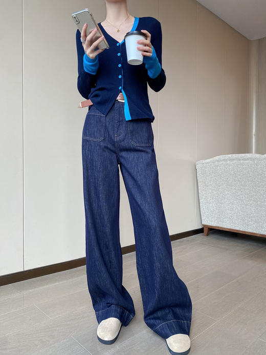 撞色拼接开衫HS 商品图3