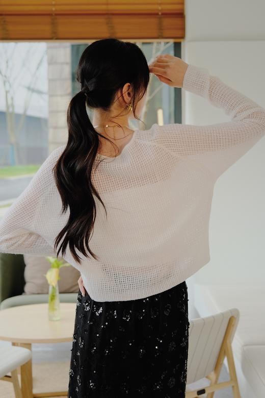 【门店同款】ENJOY春季松驰美学-镂空针织开衫 156997177 商品图5