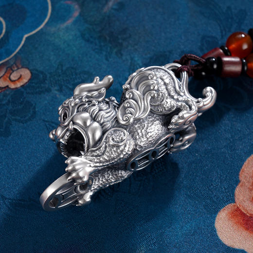 子佩集S999银【金钱貔貅】手把件【BJ001196】纯银2403 商品图3