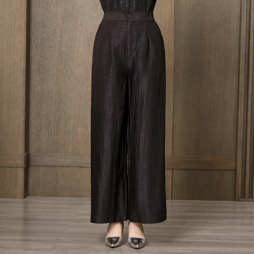 TC 221547香云纱真丝上衣两件套装桑蚕丝中式唐装 商品图3