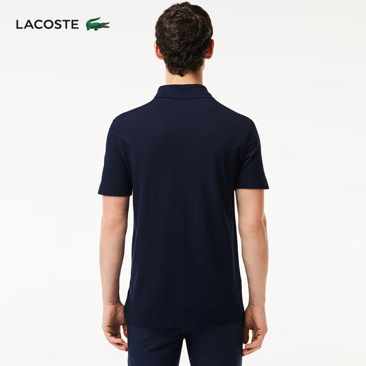 Lacoste法国鳄鱼男装新款纯色简约修身商务休闲短袖翻领Polo衫DH9309-10 商品图2