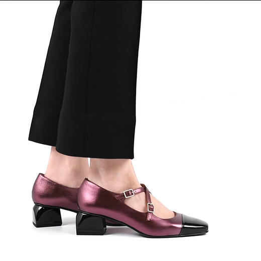 #限时特价#西班牙原产优雅舒适时尚经典MaryJane玛丽珍款女时装鞋5980珠光玫瑰粉 商品图10