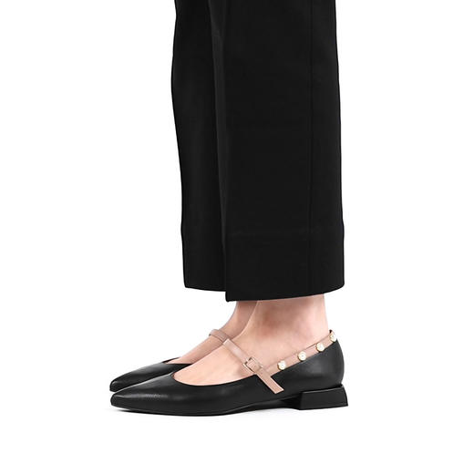 #断码特价37码#西班牙原产优雅舒适经典MaryJane玛丽珍款女款船鞋5704黑色 商品图12