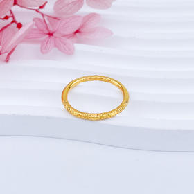 【限时克减150元】足金999 5G黄金空心固口戒指双边卷草纹圈戒(AG5GJZ00195)（预售产品下单后不退款不退货不换货不补差（预售产品下单后不退款不退货不换货不补差