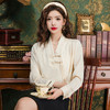 气质优雅，V领中国结长袖新中式国风上衣AHM-du8687 商品缩略图3